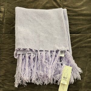 New York & Company Lilac Fringe circle Scarf